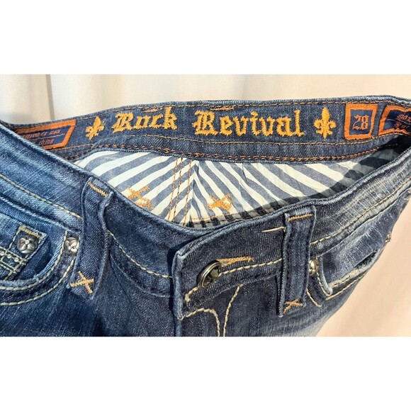 Rock Revival Buckle Sz 28‎ Exclusive Sora Boot Cut Embellished Jeans Women’s EUC - Picture 4 of 5